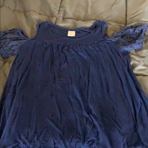 Girls Arizona cold shoulder baby doll shirt